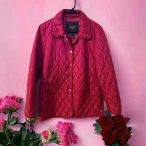 Authentic Coach Red quilted jacket very Gentle used!